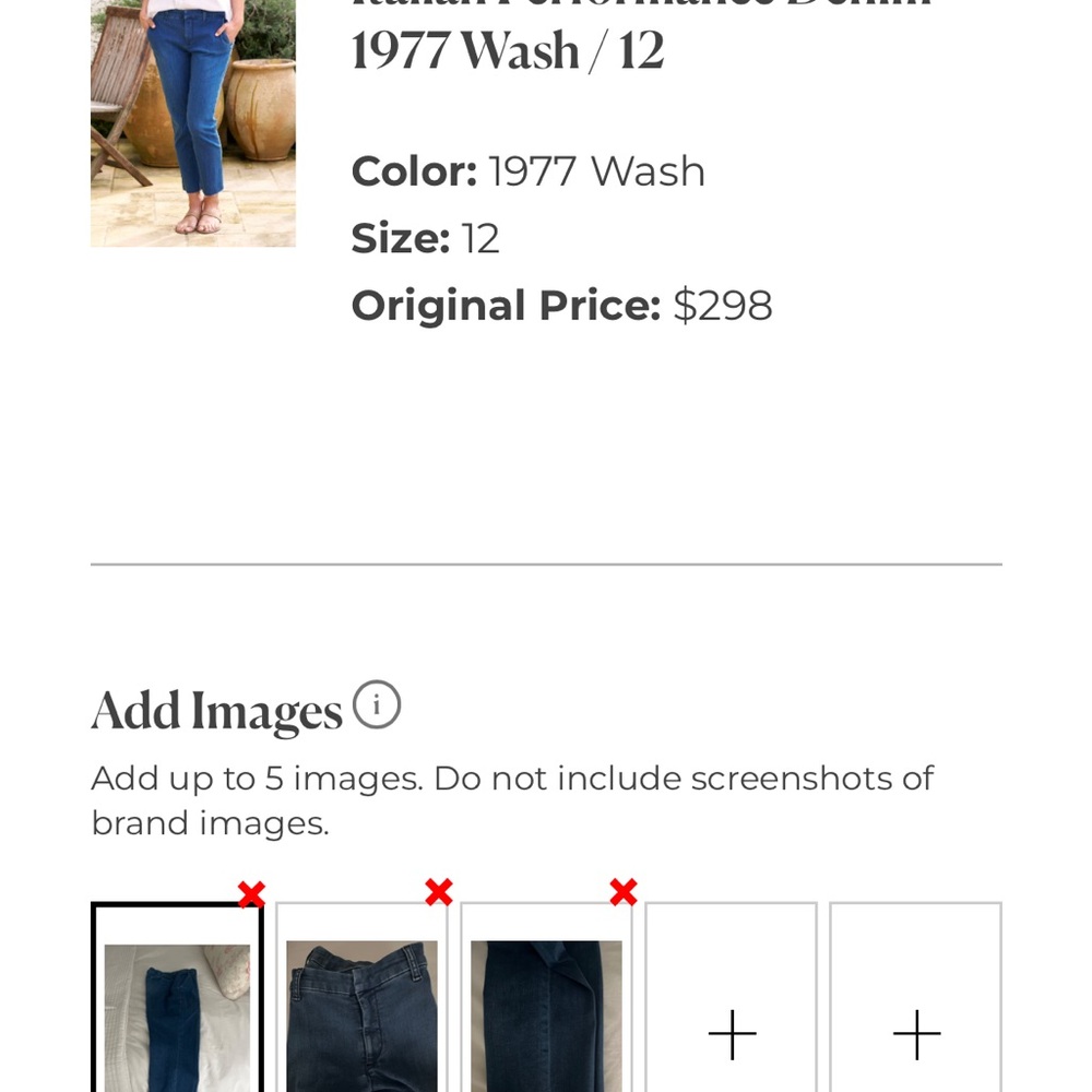 Frank & Eileen Blue Ankle Cropped Jeans